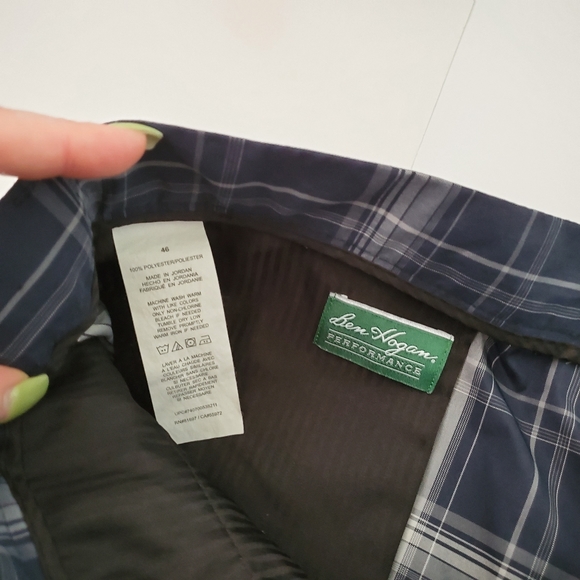 Ben Hogan Performance Navy Plaid Short - Picture 5 of 11